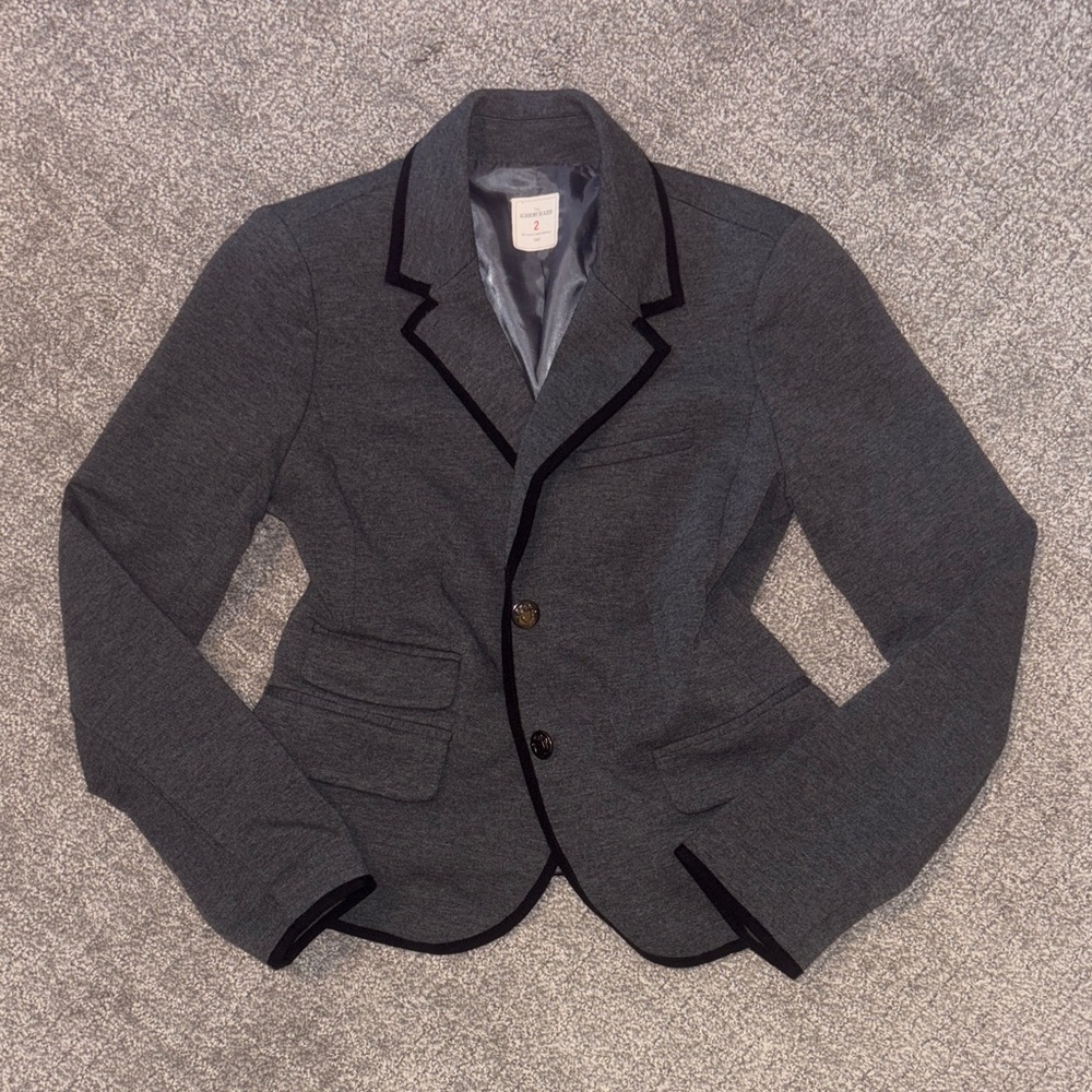 GAP | The Academy Blazer | Gray with Black Piping | Size 2